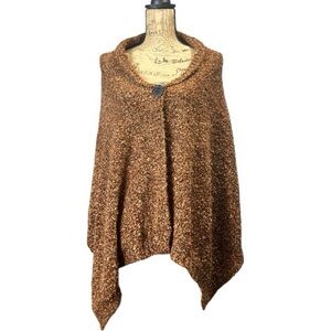 Peter Carol EC  Brown Hue Knit Sweater Cape. One size fits most